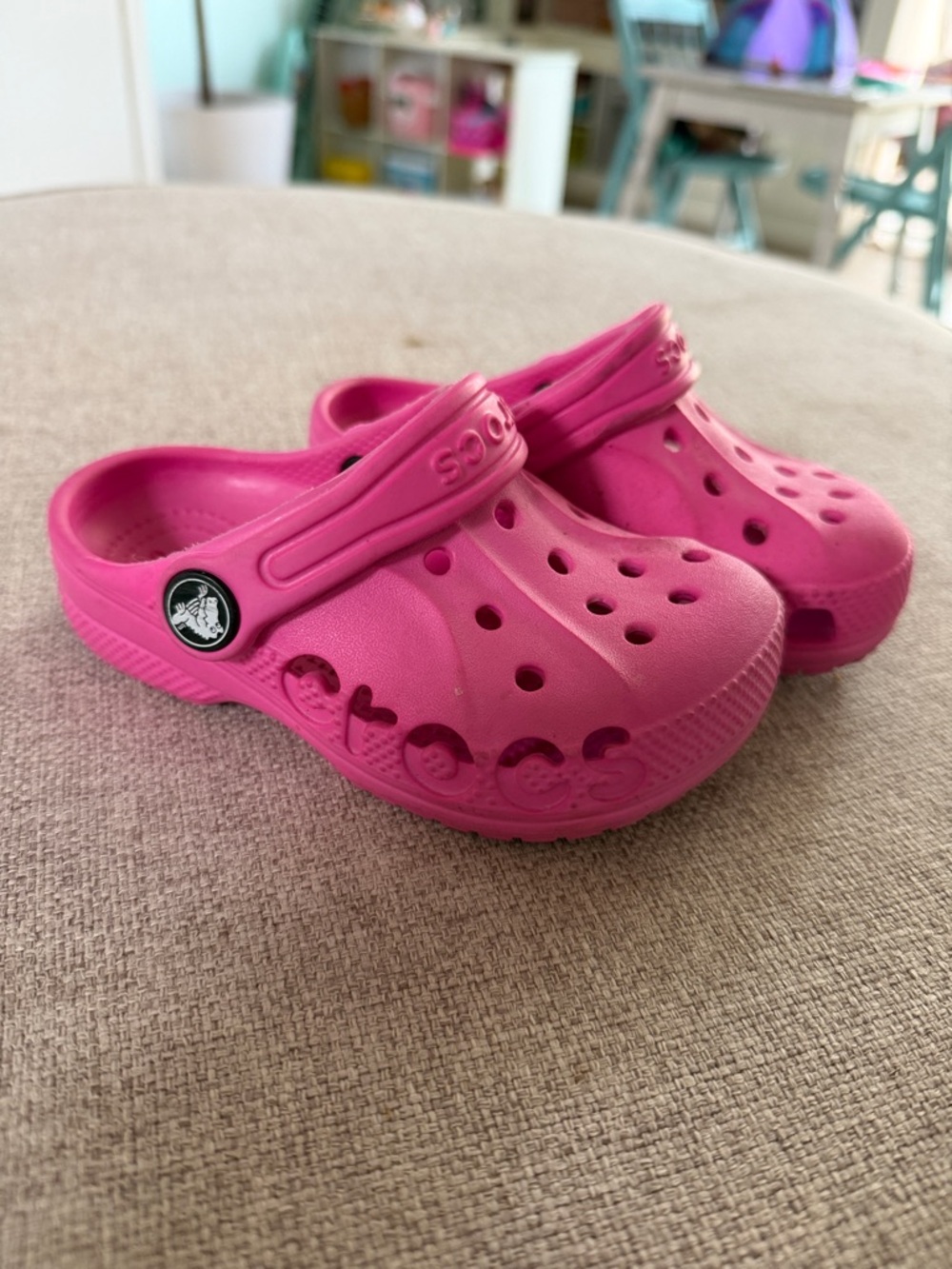 CROCS Kids' Lightweight Clog in Bright Pink